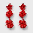 Sugarfix By Baublebar Beaded Ball Drop Earrings - Red