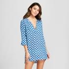 Women's Split Sleeve Tunic Cover Up - Cover 2 Cover Blue