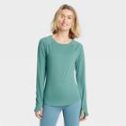 Women's Essential Crewneck Long Sleeve T-shirt - All In Motion Jade