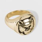 Casted Metal Black Antique Tiger Signet Ring - Wild Fable Gold, Bright Gold