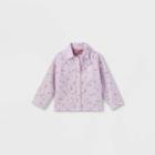 Toddler Girls' Floral Quilted Jacket - Cat & Jack Purple