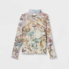 Girls' Lettuce Edge Mock-neck Top - Art Class Cream