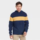 Men's Striped Hooded Pullover - Goodfellow & Co Blue
