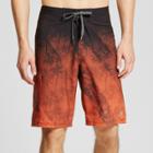 Men's 10 Palm Tree Ombre Board Shorts Orange 32 - Ocean Current