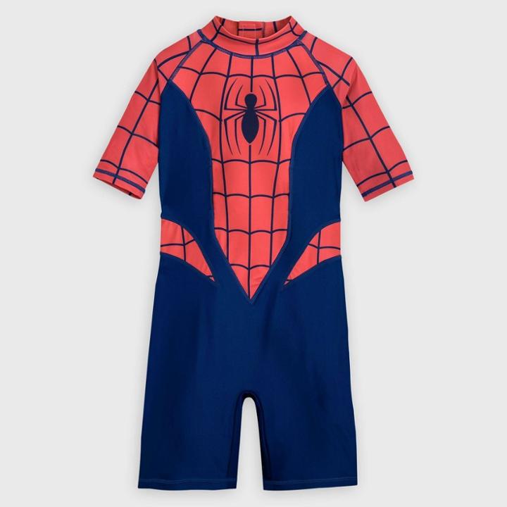 Boys' Spider-man Adaptive Swimsuit - S - Disney Store, Blue/blue