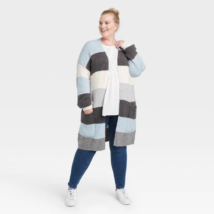 Women's Plus Size Cardigan - Knox Rose Gray