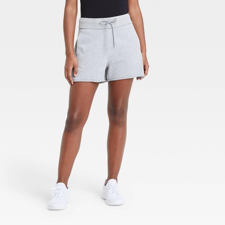 Women's Mid-rise French Terry Shorts 3 3/4 - Joylab Heathered Gray
