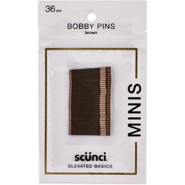 Conair Scunci Mini Brown Bobby Pins - 36pk,