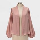 Women's Petite Short Rounded Kimono - A New Day Pink One Size, Women's