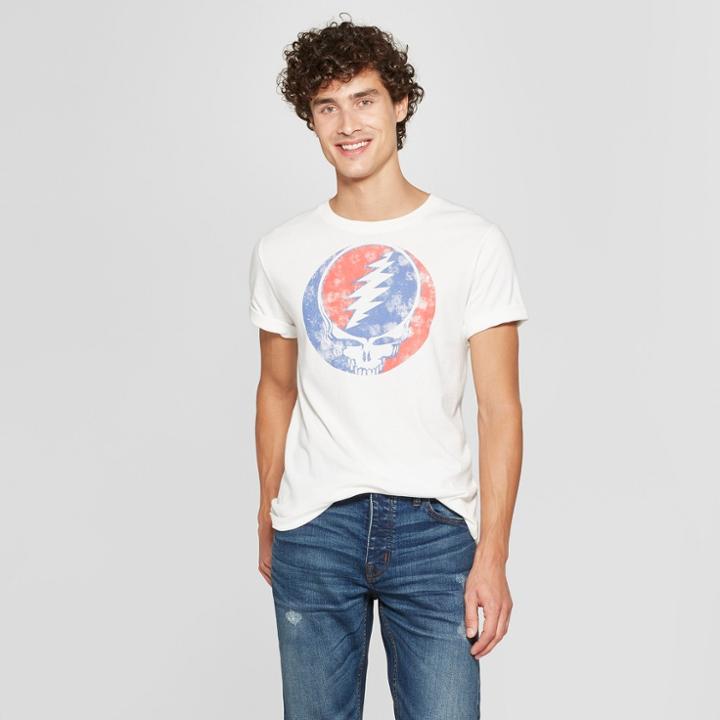 Junk Food Men's Grateful Dead Long Sleeve Graphic T-shirt - White