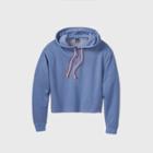 Women's Fleece Cropped Hoodie - Wild Fable Blue