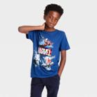 Boys' Spider-man Flip Sequin Short Sleeve Graphic T-shirt - Navy Blue