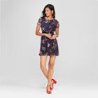Women's Floral Print Lace Dress - Lots Of Love By Speechless (juniors') Navy