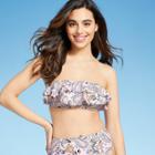 Kona Sol Women's Double Ruffle Bandeau Bikini Top - Kona