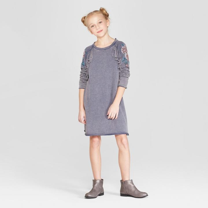 Girls' Fringe Dress - Art Class Blue