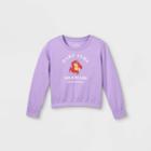 Girls' Disney Princess Ariel Pullover Sweatshirt - Purple