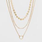 Sugarfix By Baublebar Coin Bead Layered Necklace Gift Set - Gold, Girl's