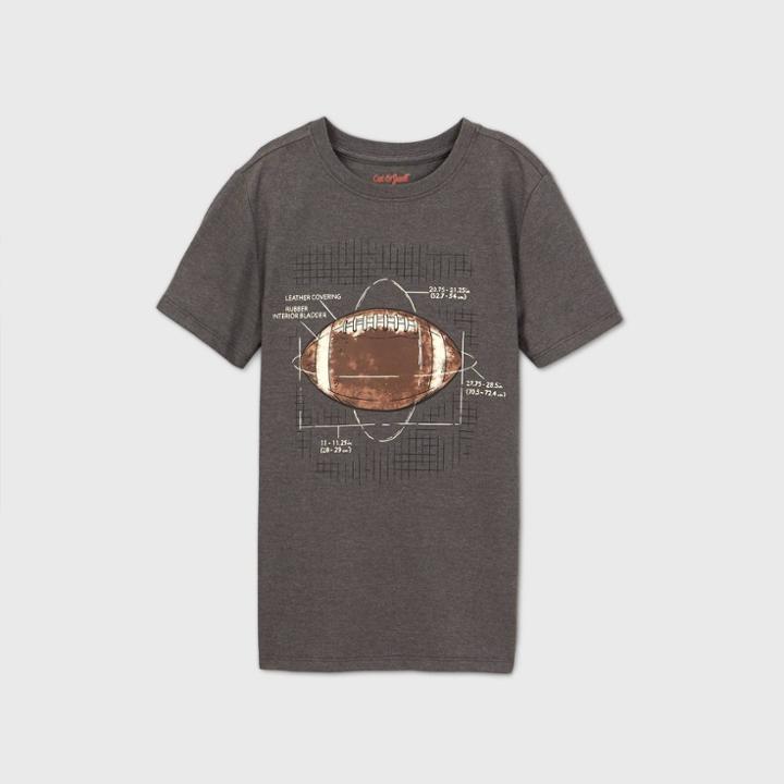 Boys' Short Sleeve Football Graphic T-shirt - Cat & Jack Gray
