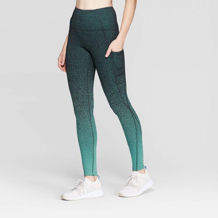 Women's Urban High-waisted Leggings 28.5 - C9 Champion Turquoise/black Ombre
