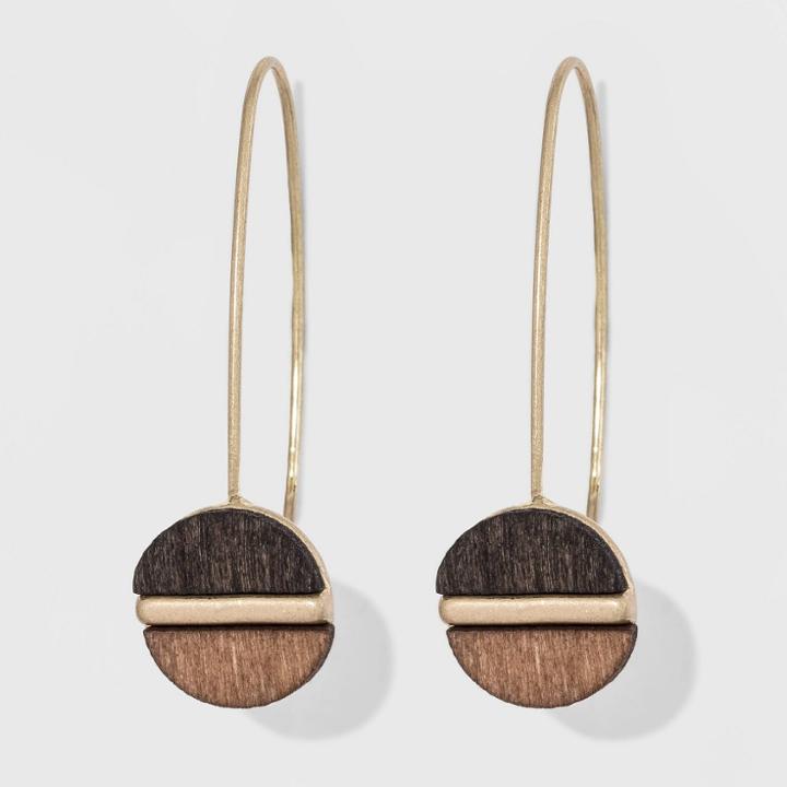 Dangle Round Earrings - Universal Thread Gold,