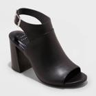 Women's Joanna Peep Toe Heels - A New Day Black