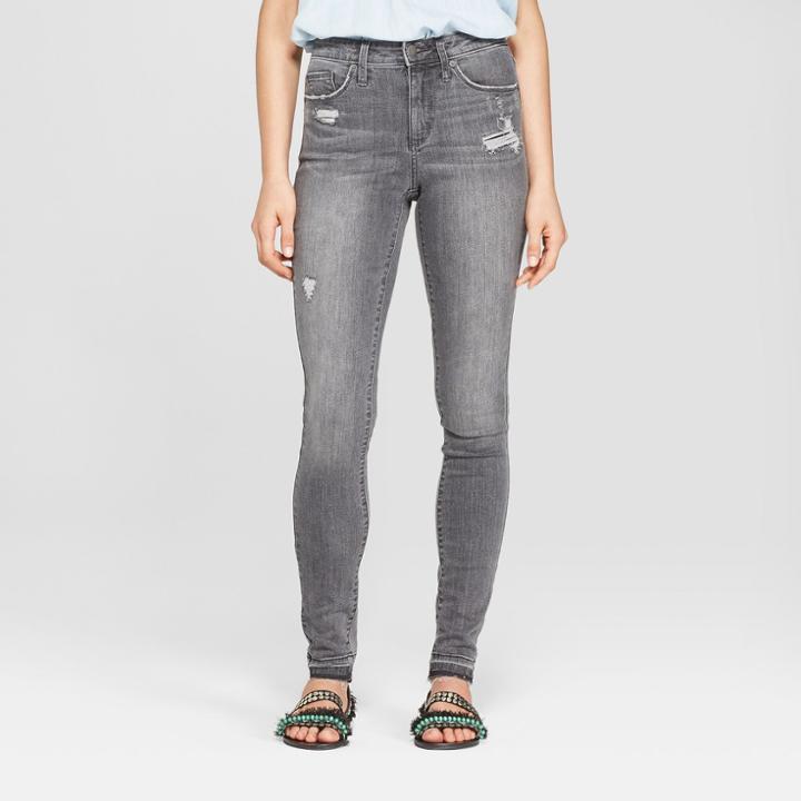 Target Women's High-rise Released Hem Skinny Jeans - Universal Thread Black Wash