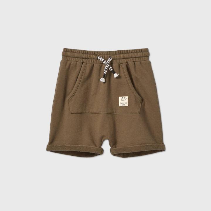 Toddler Boys' Front Pocket Pull-on-shorts - Art Class Green