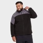 Men's Big & Tall Fleece Full Zip Sweatshirt - All In Motion Black Xxxl