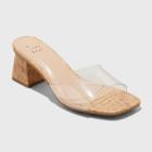 Women's Harlow Mule Heels - A New Day Clear