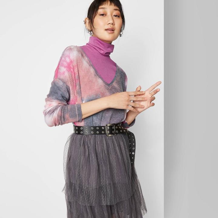 Women's Long Sleeve V-neck Cozy T-shirt- Wild Fable Blue Xl, Women's,