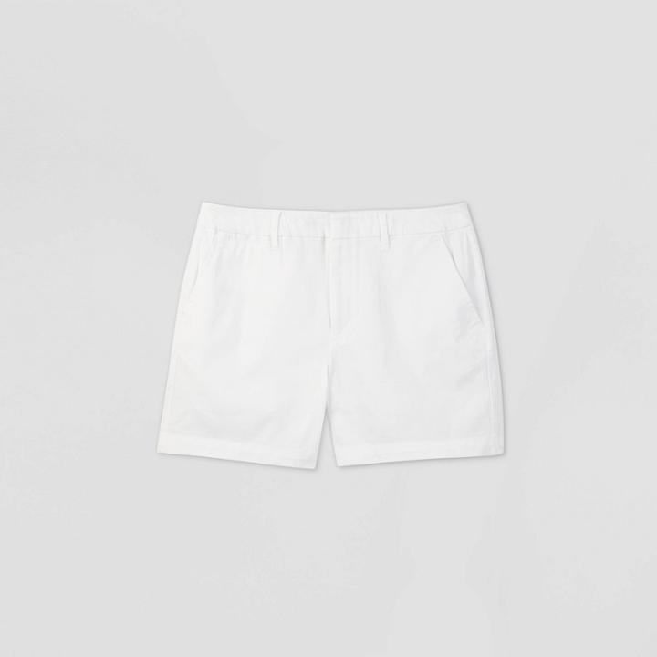 Women's 5 Clean Chino Shorts - A New Day White