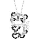 Target Sterling Silver Panda Pendant Necklace With Diamond Accents - White, Women's