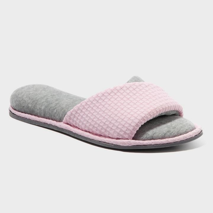 Women's Dearfoams Waffle Slide Slipper - Fresh Pink