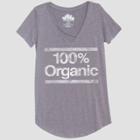Women's Short Sleeve 100% Organic Graphic T-shirt - Awake Heather Gray