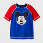 Toddler Boys' Disney Mickey Mouse Rash Guard - Blue