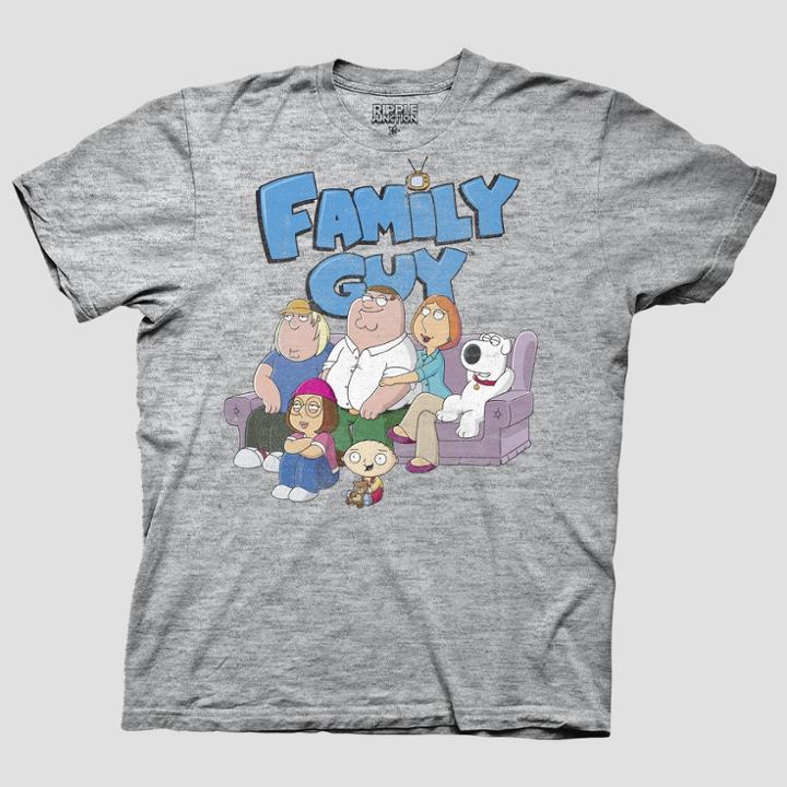 Men's Family Guy Short Sleeve Graphic T-shirt - Heather Grey