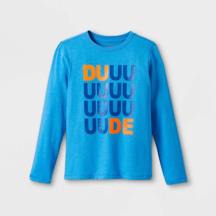 Boys' 'dude' Graphic Long Sleeve T-shirt - Cat & Jack