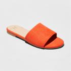 Women's Jozie Faux Suede Slide Sandals - A New Day Orange