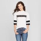 Women's Friends Short Sleeve Logo Graphic T-shirt (juniors') White/black