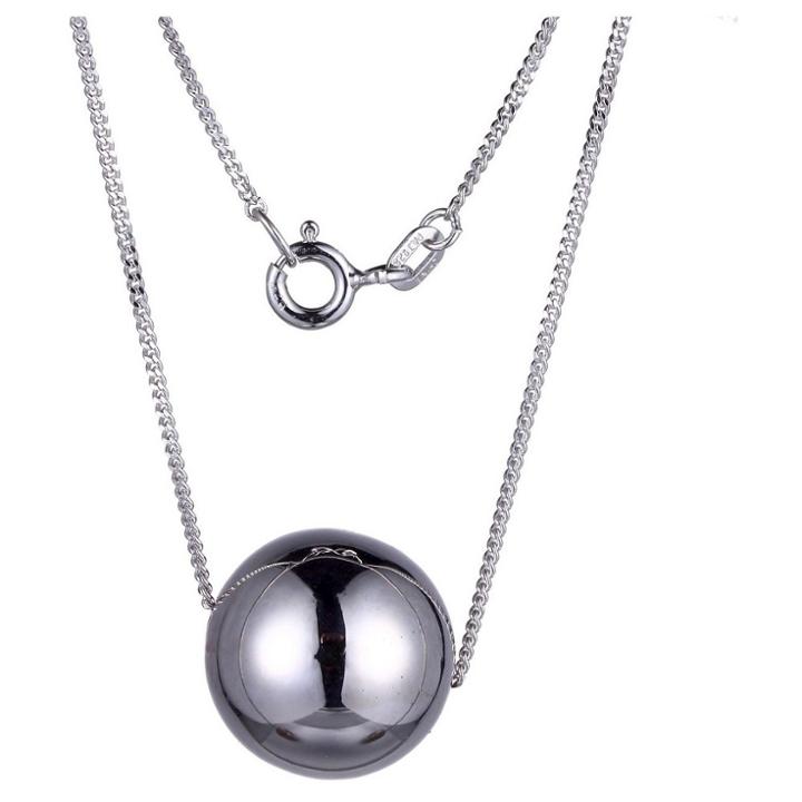 Prime Art & Jewel Sterling Silver No Stone High Polish Ball Necklace With 18 Chain, Girl's