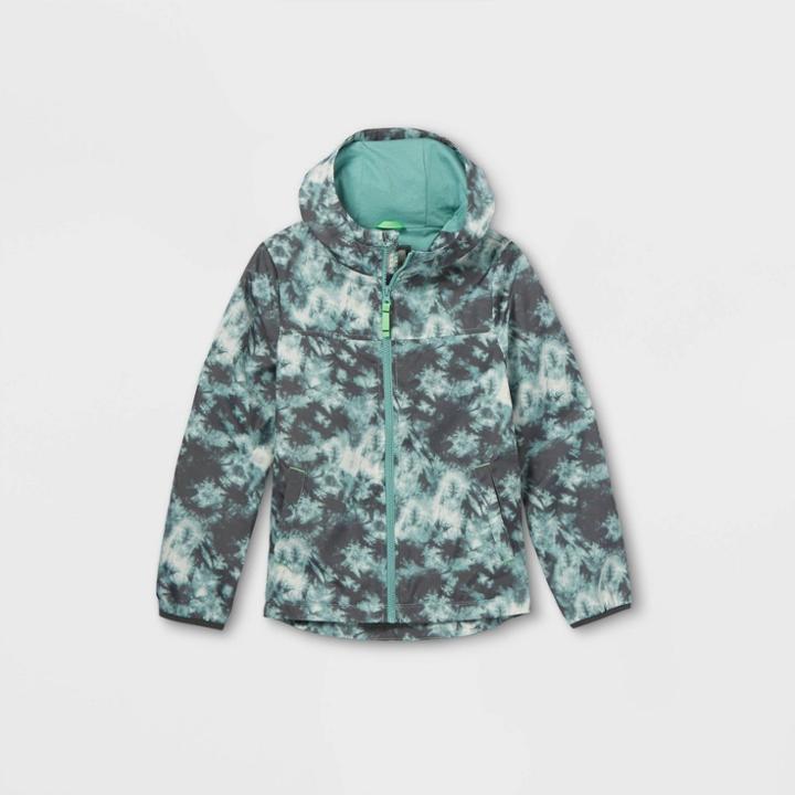 Boys' Tie-dye Windbreaker Jacket - Cat & Jack Teal