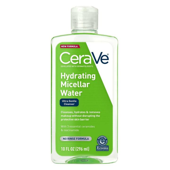 Cerave Hydrating Micellar Cleansing Water, Ultra Gentle Cleanser And Makeup Remover - 10oz, Adult Unisex