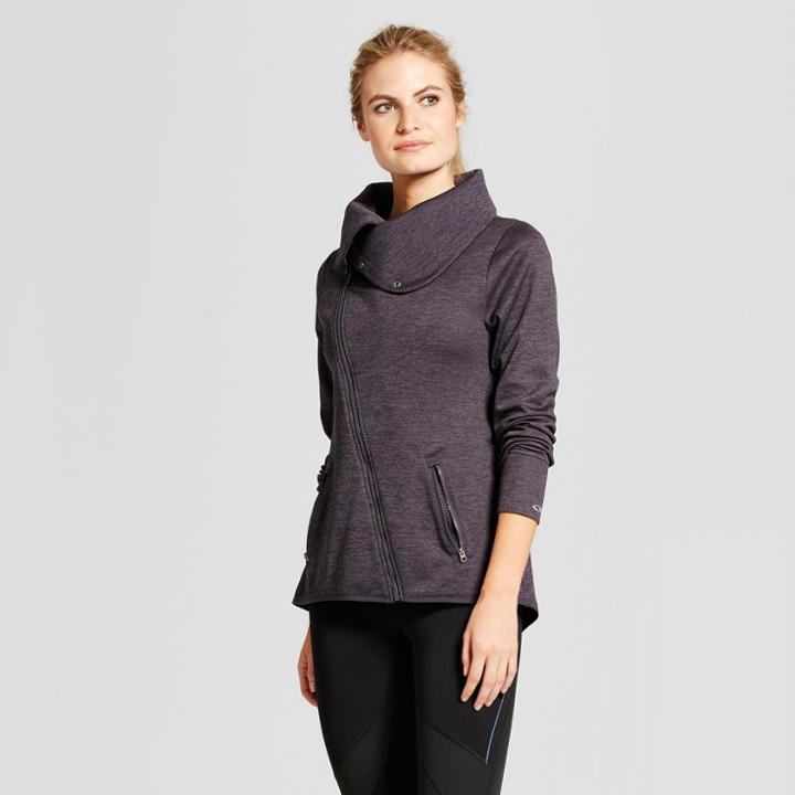 Women's Tech Fleece Asymmetrical Jacket - C9 Champion Dark Heather Gray S, Dark Gray Heather