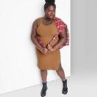 Women's Plus Size Sleeveless Open Back Knit Dress - Wild Fable Cognac