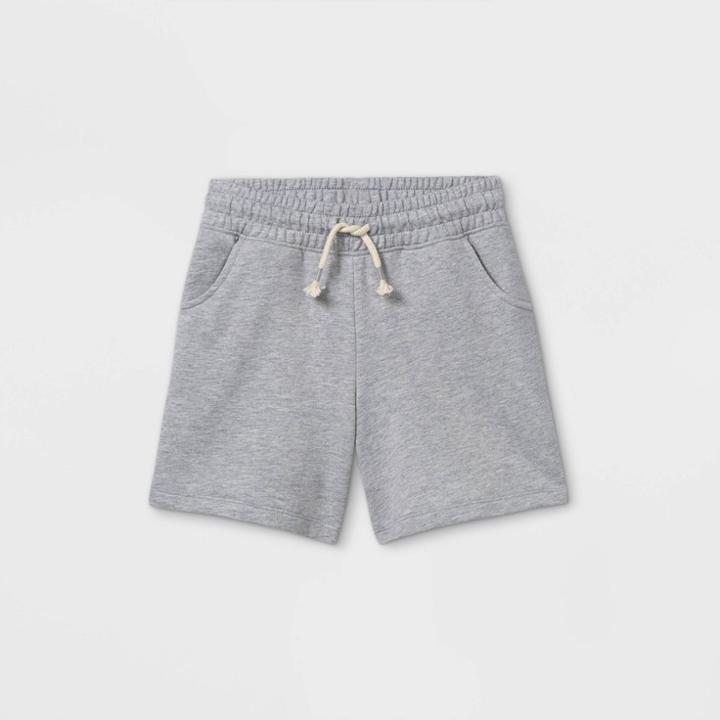 Girls' Knit Midi Pull-on Shorts - Cat & Jack Heather Gray