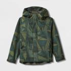 Kids' Rainshell Waterproof Jacket - All In Motion Olive Green