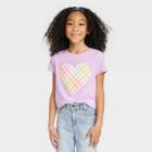 Girls' Heart Short Sleeve Graphic T-shirt - Cat & Jack Violet