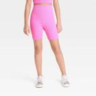 Girls' Seamless Bike Shorts - Art Class Hot Pink