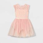 Girls' Sequin Lace Tulle Dress - Cat & Jack Blush Pink