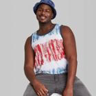 Men's Tall Casual Fit Americana Striped Knit Tank Top - Original Use Blue